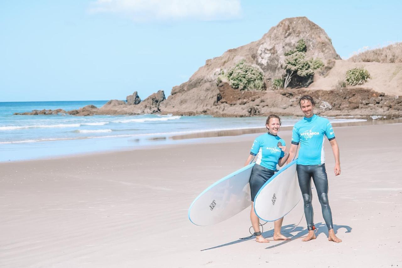 Aotearoa Surf Eco Pods Hotel Te Arai Bagian luar foto